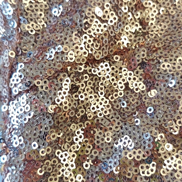 Gold Sequin Racerback Crop Top Size XS - Picture 9 of 12